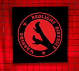 Tablica LED Tir Red Light Amsterdam 50x50cm B3