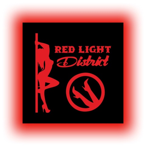 Tablica LED Tir Red Light Amsterdam 50x50cm C3