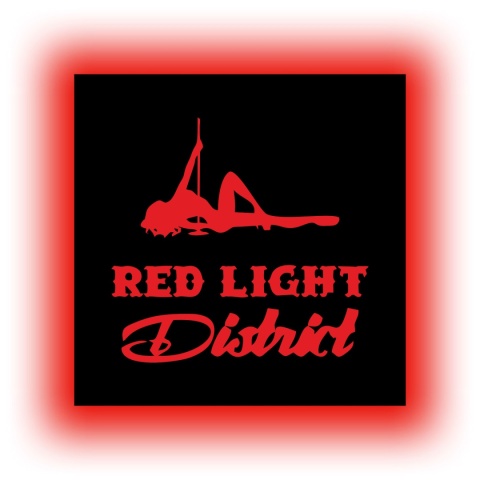 Tablica LED Tir Red Light Amsterdam 50x50cm D3