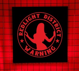 Tablica LED Tir Red Light Amsterdam 50x50cm A3