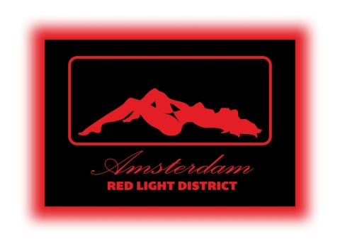 Tablica LED Tir Red Light Amsterdam 60x40cm B2