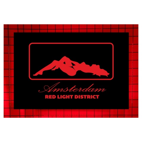 Tablica LED Tir Red Light Amsterdam 60x40cm B2