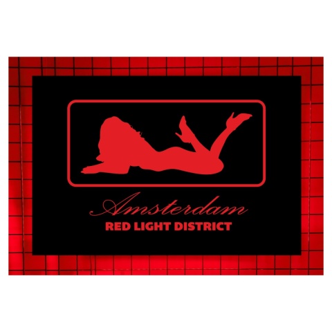 Tablica LED Tir Red Light Amsterdam 60x40cm C2