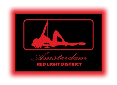Tablica LED Tir Red Light Amsterdam 60x40cm D2