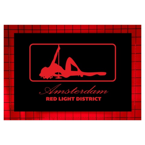 Tablica LED Tir Red Light Amsterdam 60x40cm D2