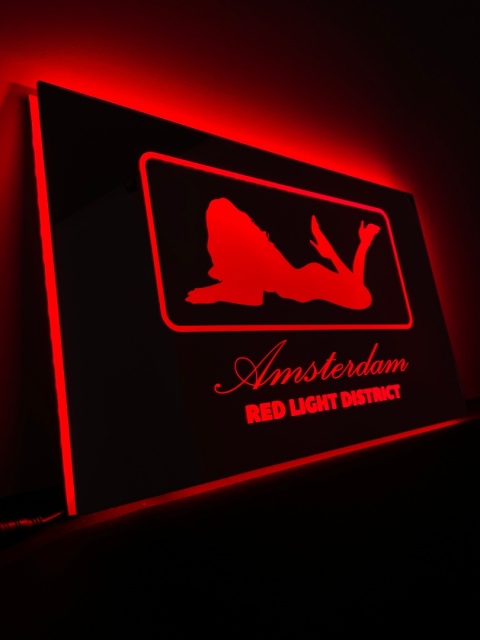 Tablica LED Tir Red Light Amsterdam 60x40cm C2
