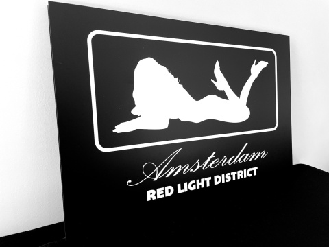 Tablica LED Tir Red Light Amsterdam 60x40cm C2