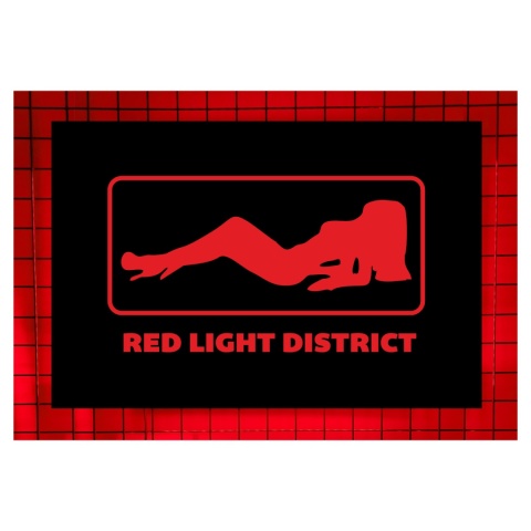 Tablica LED Tir Red Light Amsterdam 60x40cm E1