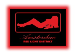 Tablica LED Tir Red Light Amsterdam 60x40cm E2