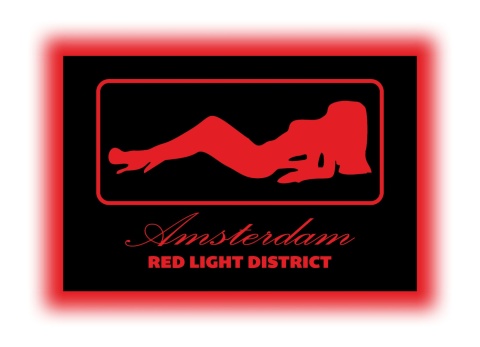 Tablica LED Tir Red Light Amsterdam 60x40cm E2