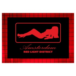 Tablica LED Tir Red Light Amsterdam 60x40cm E2