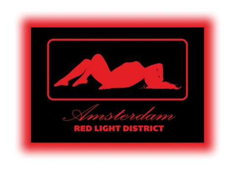 Tablica LED Tir Red Light Amsterdam 60x40cm A2