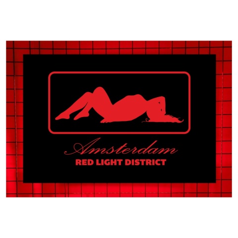 Tablica LED Tir Red Light Amsterdam 60x40cm A2