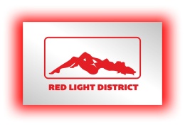 Tablica LUSTRO LED Tir Red Light Amsterdam 50x30cm B1
