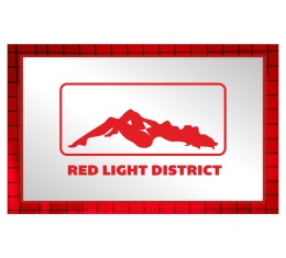 Tablica LUSTRO LED Tir Red Light Amsterdam 50x30cm B1