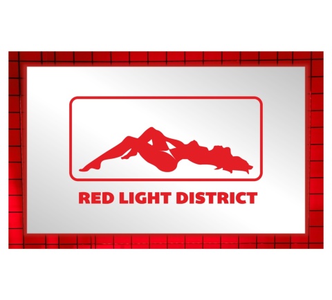 Tablica LUSTRO LED Tir Red Light Amsterdam 50x30cm B1