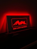Tablica LUSTRO LED Tir Red Light Amsterdam 50x30cm A1