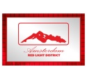Tablica LUSTRO LED Tir Red Light Amsterdam 50x30cm B2