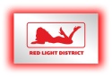Tablica LUSTRO LED Tir Red Light Amsterdam 50x30cm C1