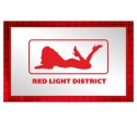 Tablica LUSTRO LED Tir Red Light Amsterdam 50x30cm C1