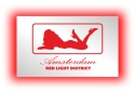 Tablica LUSTRO LED Tir Red Light Amsterdam 50x30cm C2