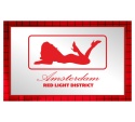 Tablica LUSTRO LED Tir Red Light Amsterdam 50x30cm C2