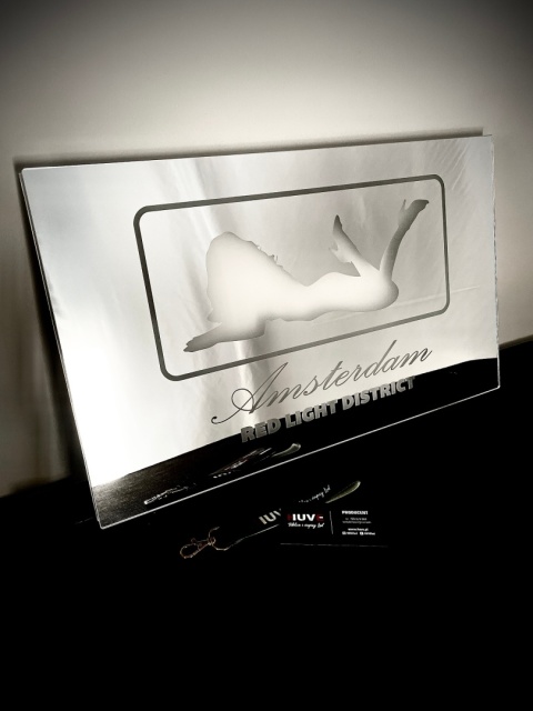 Tablica LUSTRO LED Tir Red Light Amsterdam 50x30cm C2