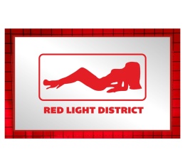 Tablica LUSTRO LED Tir Red Light Amsterdam 50x30cm E1