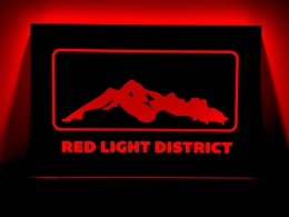 Tablica LED Tir Red Light Amsterdam 60x40cm B1