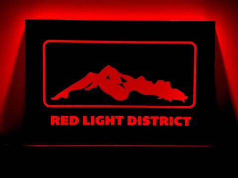 Tablica LED Tir Red Light Amsterdam 60x40cm B1