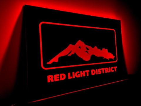 Tablica LED Tir Red Light Amsterdam 60x40cm B1