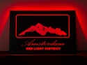 Tablica LED Tir Red Light Amsterdam 60x40cm B2
