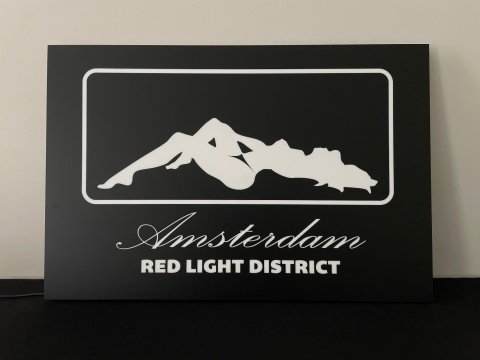 Tablica LED Tir Red Light Amsterdam 60x40cm B2