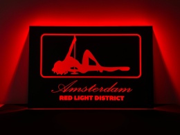 Tablica LED Tir Red Light Amsterdam 60x40cm D2