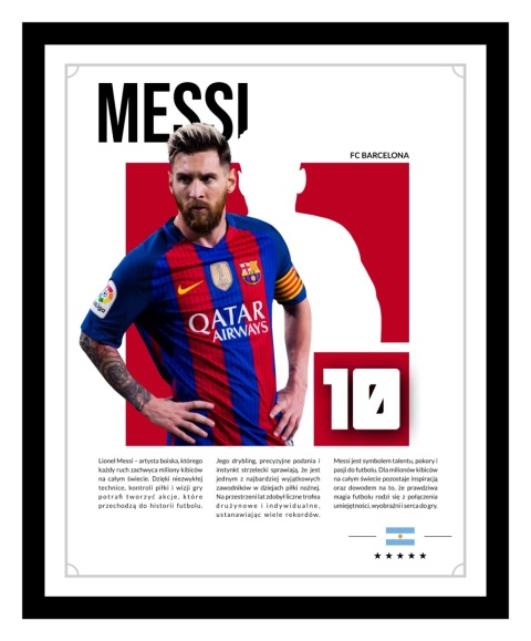 Ramka LED Lionel Messi